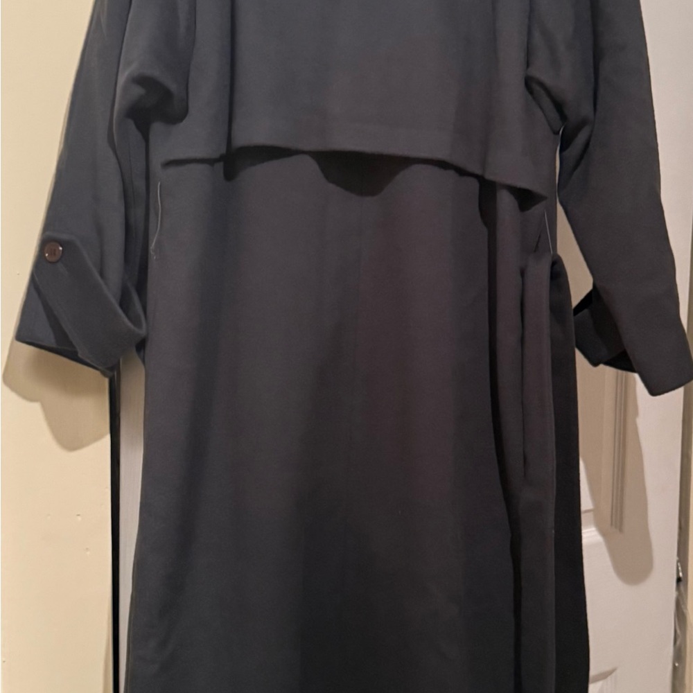 Vintage 100% Wool John Weitz Dark Green Women's Coat - Picture 6 of 16